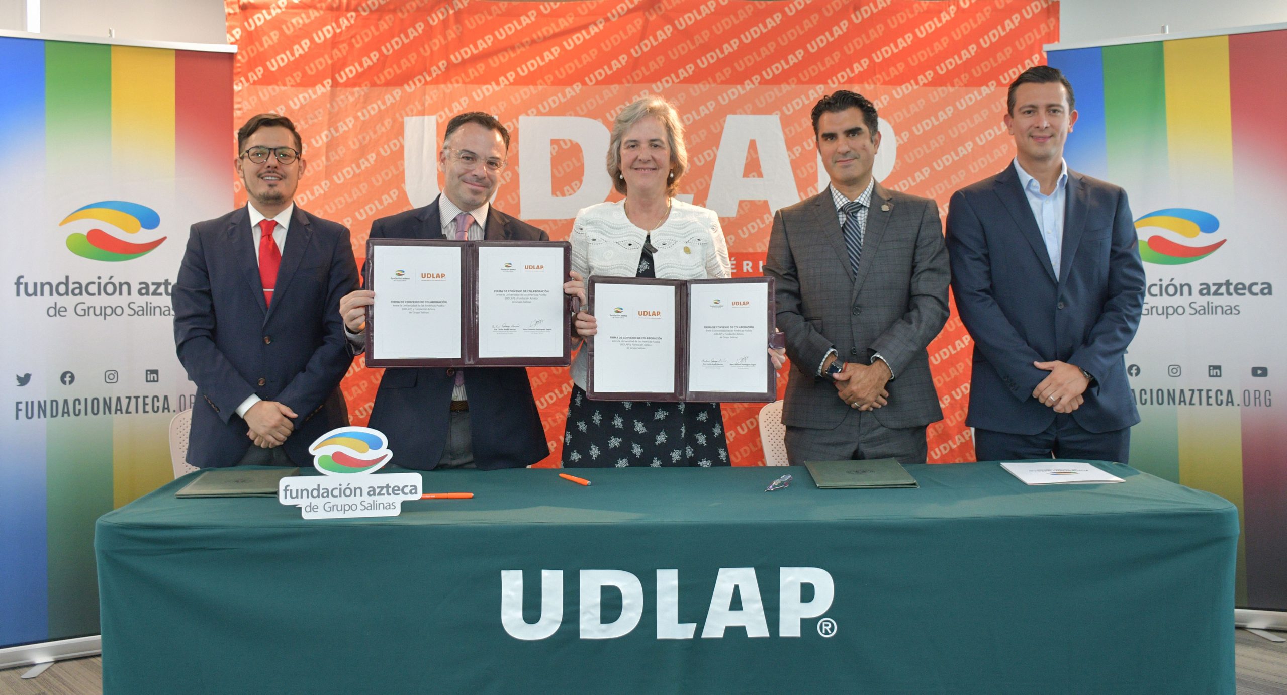 La UDLAP y Fundación Azteca de Grupo Salinas signan convenio de colaboración