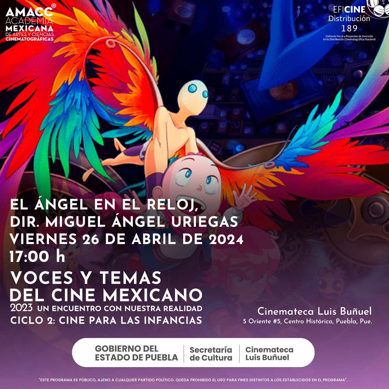 Exhibirá Cinemateca “Luis Buñuel” ciclo “Cine para las infancias”