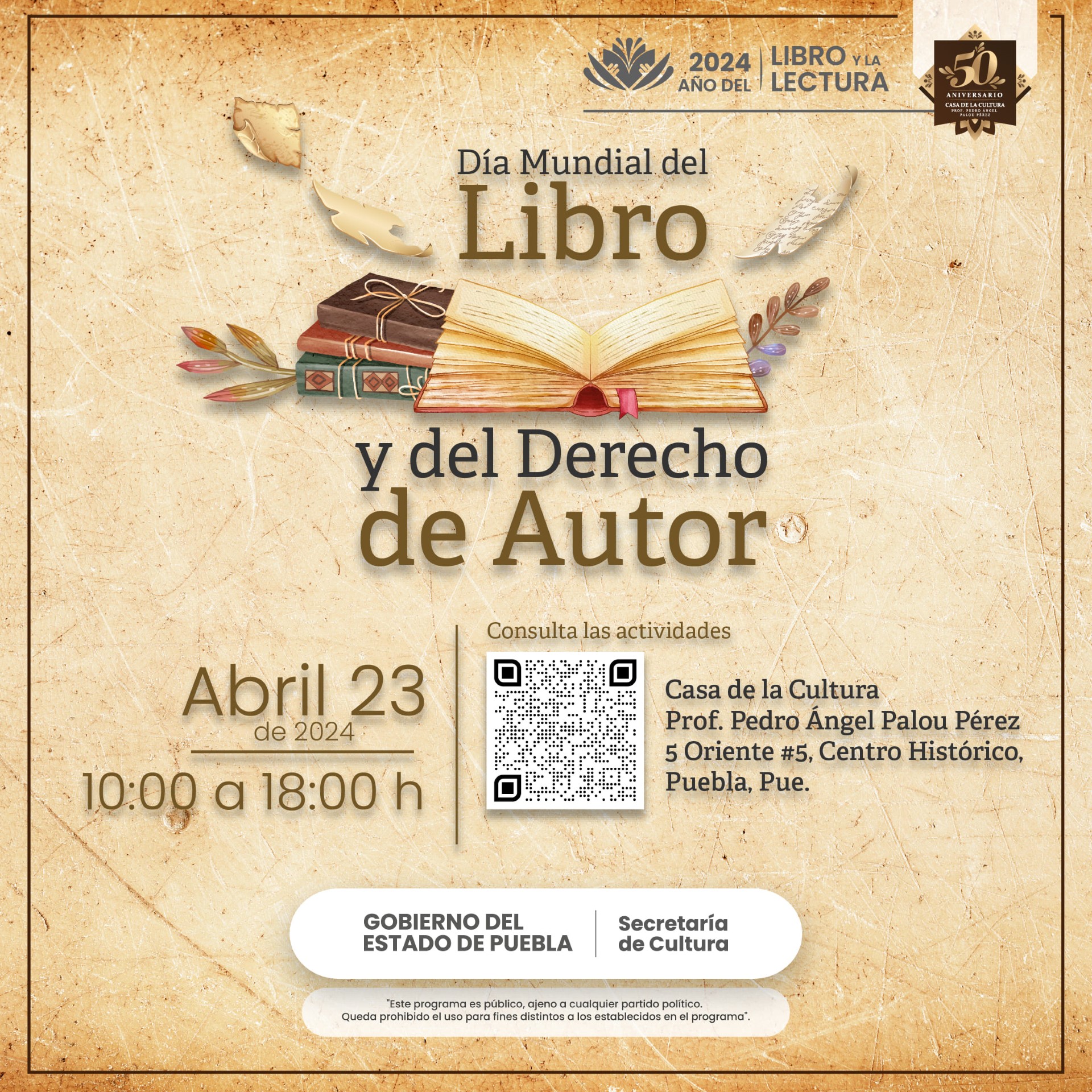 Acogerá Casa de la Cultura actividades para «Día Mundial del Libro»
