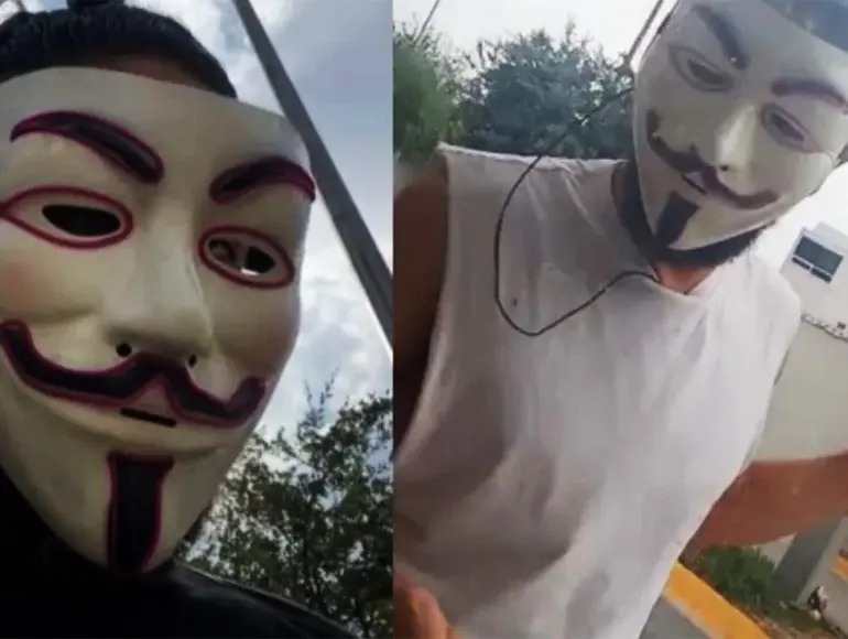 ¡Cuídate! Dicen que Christian se pone su máscara de Anonymous y te espía con su dron