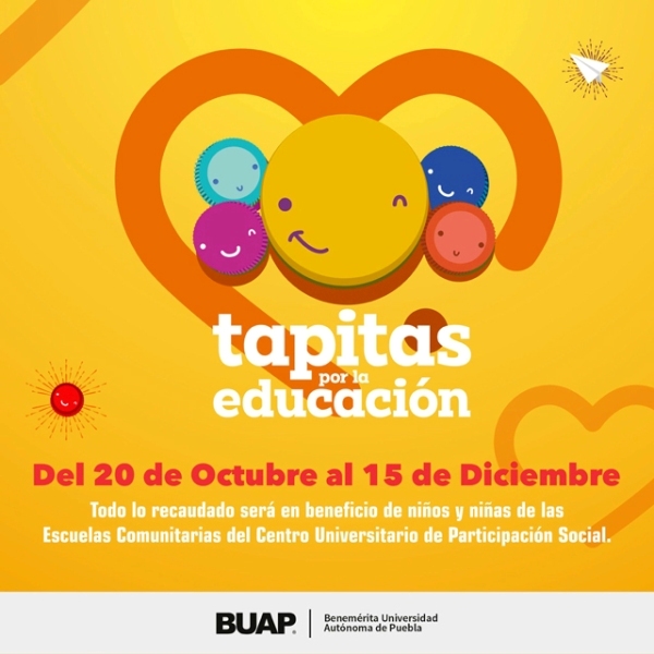 BUAP.-“Tapitas por la educación” busca crear conciencia y evitar que en 2050 haya más plástico que peces en los mares