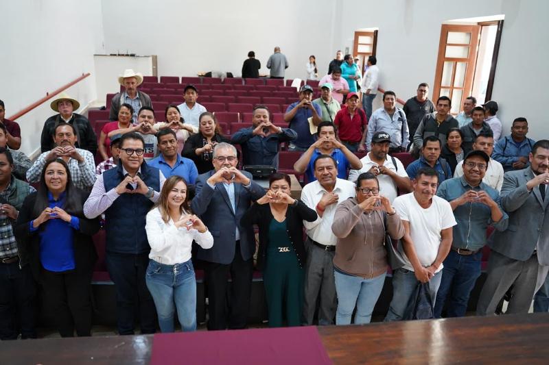 Refuerza Rogelio López Angulo coordinación con presidentes auxiliares para el Programa de Obra Comunitaria