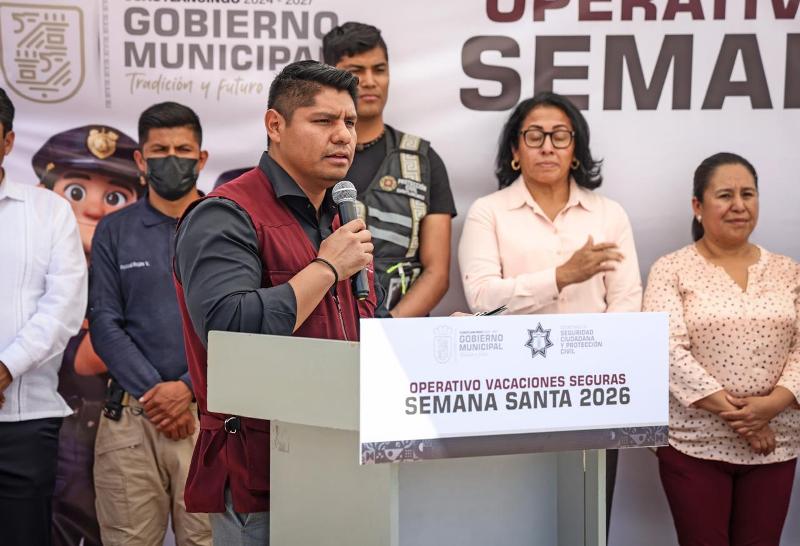 Gobierno Municipal de Cuautlancingo despliega operativo “Semana Santa 2026”