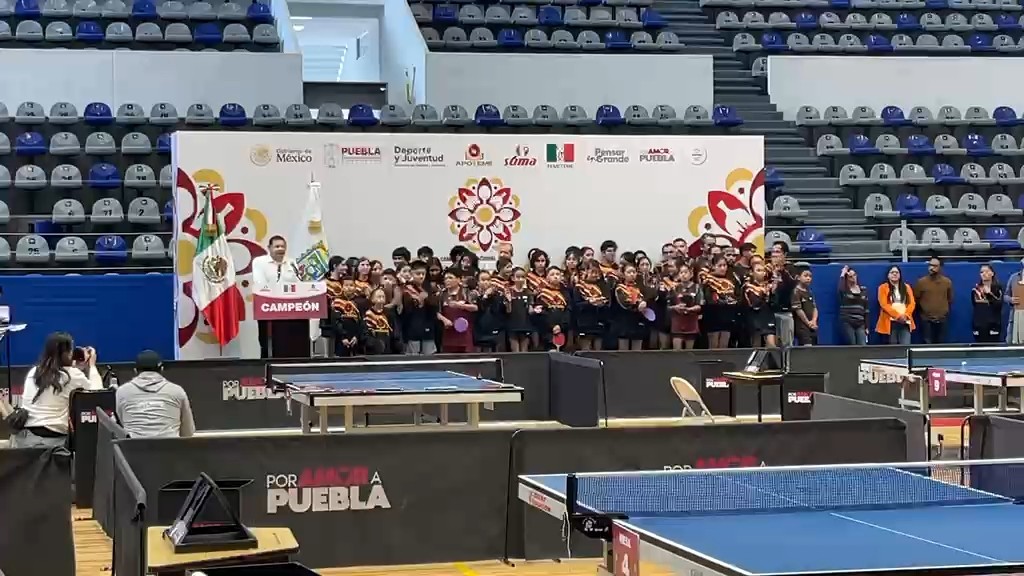 ALEJANDRO ARMENTA INAUGURA CAMPEONATO NACIONAL PRIMAVERA 2026 DE TENIS DE MESA EN PUEBLA