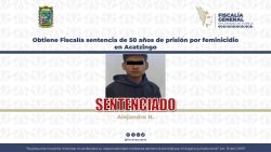 Obtiene Fiscalía sentencia de 50 años de prisión por feminicidio en Acatzingo