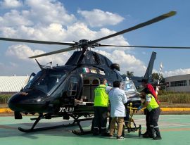 Con helicópteros al servicio de la salud, Puebla garantiza atención oportuna con 31 traslados