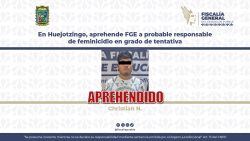 En Huejotzingo, aprehende FGE a probable responsablede feminicidio en grado de tentativa