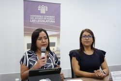 Congreso de Puebla instala dispensadores de toallas femeninas, anuncia la diputada Celia Bonaga