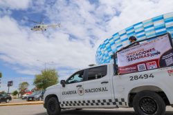 *Por aire y tierra, fuerzas de seguridad realizan vigilancia en vacaciones*