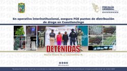 En operativo interinstitucional, asegura FGE puntos de distribución de droga en Cuautlancingo