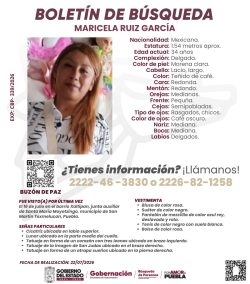 Gobierno estatal realiza acciones de búsqueda en San Martín Texmelucan