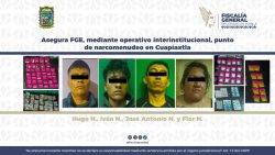 Asegura FGE, mediante operativo interinstitucional, punto de narcomenudeo en Cuapiaxtla