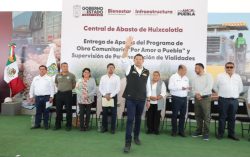 Gobierno estatal impulsa obra comunitaria y moderniza la Central de Abasto de Huixcolotla