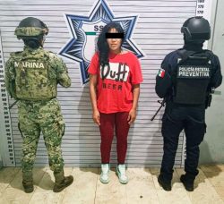 *Detiene SSP a mujer en posesión de droga y cartuchos útiles*
