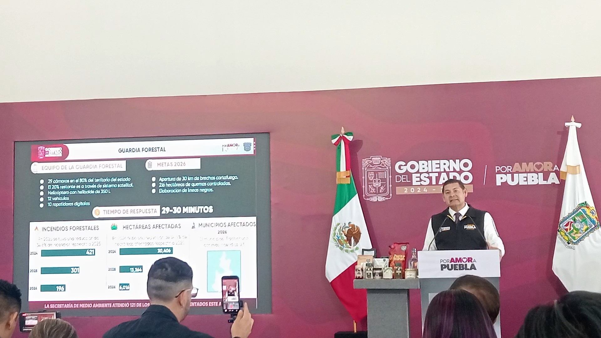 PUEBLA REDUCE UN 34.8% LOS INCENDIOS FORESTALES EN 2026