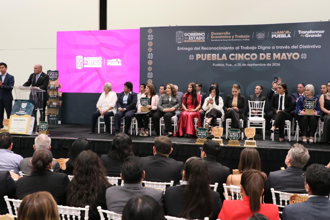 Distintivo Puebla Cinco de Mayo reconoce a 137 empresas en Trabajo Digno