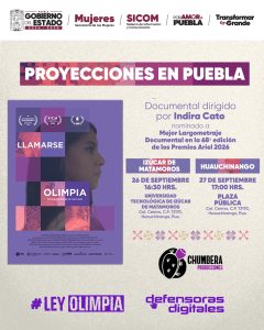 Gobierno del Estado acerca documental “Llamarse Olimpia” a municipios