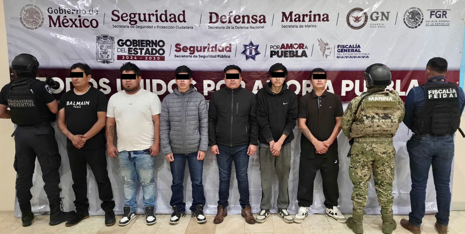 MARINA, SSP y FGE detienen célula de banda “Los Millonarios”