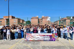 Gobierno estatal fortalece integración juvenil con megamural del Día de Muertos